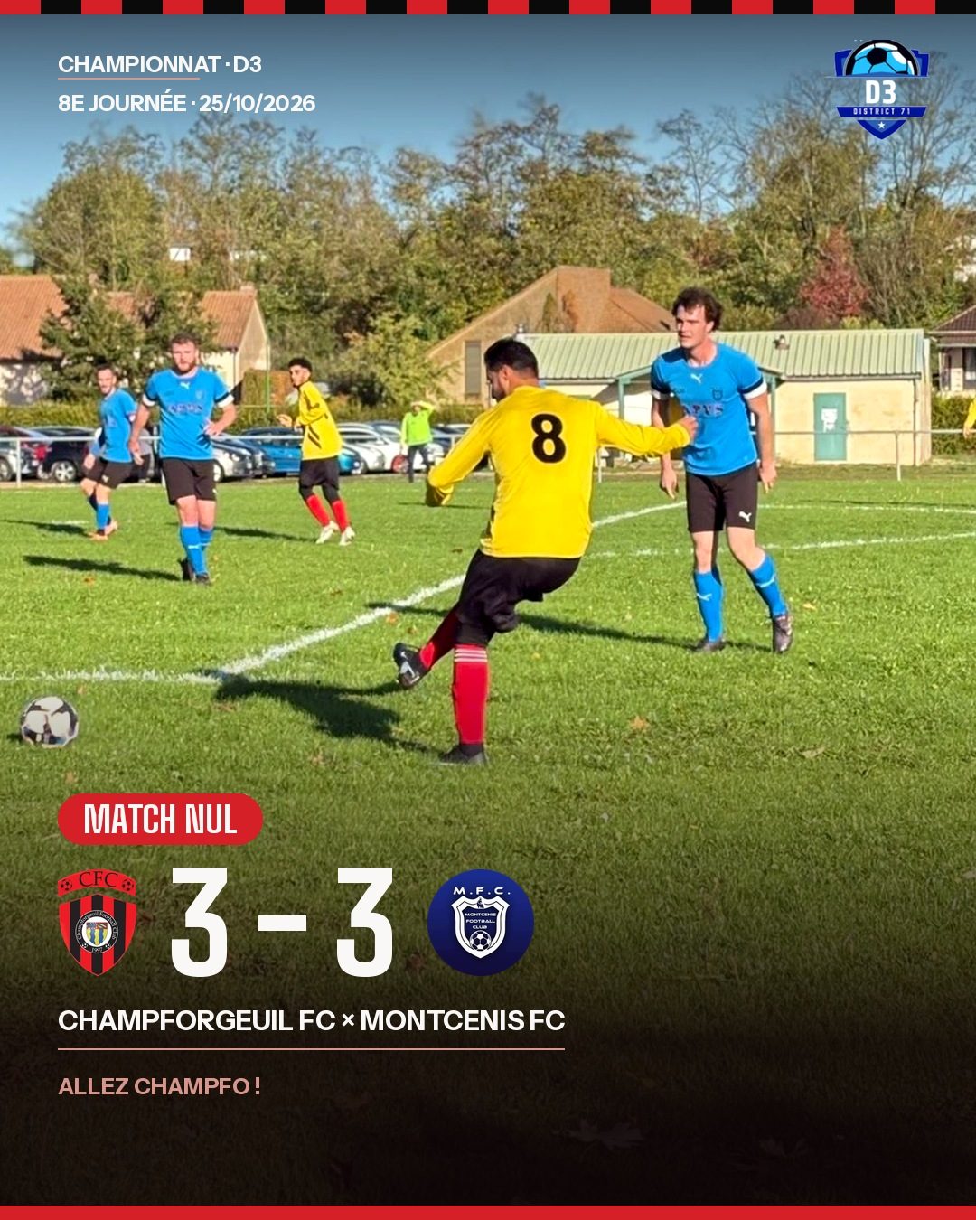 Photo du match Champforgeuil FC contre Montcenis FC